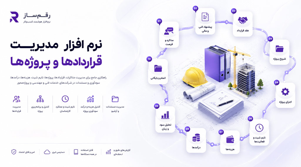 نرم افزار مدیریت قراردادها و پروژه‌ها